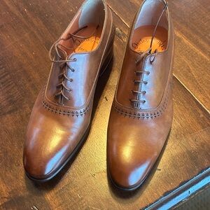 Santoni Emanuel Plain Toe Oxford Tan